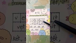 Pronunciation series Lesson 52 “et” “êt” “it” learnvietnamese [upl. by Moises]