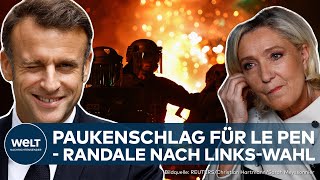 LINKS STATT RECHTSRUCK StichwahlÜberraschung in Frankreich  Selbst MacronLager überholt Le Pen [upl. by Lettie766]