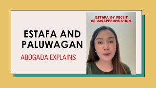 Estafa Case Philippines for Paluwagan Explained abogadangbayan [upl. by Constancy]