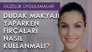 Dudak Makyajı Yaparken Fırçaları Nasıl Kullanmalı [upl. by Monafo]