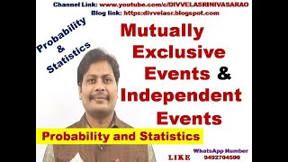 Mutually Exclusive Events  Independent Events  Probability and Statistics  Probability [upl. by Scarlett]