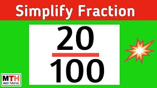 How to simplify the fraction 20100  20100 Simplified [upl. by Ojaras]