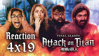 Attack on Titan DUB  4x19 Two Brothers  Group Reaction [upl. by Osric150]