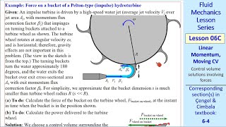 Fluid Mechanics Lesson 06C Linear Momentum Moving CV [upl. by Bernice578]