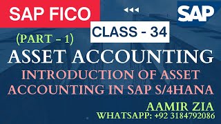 SAP FICO Class  34 Part  1 Introduction of Asset Accounting in SAP S4HANA [upl. by Sashenka]