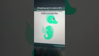 Todays was a seahorse semicolon drawing artdrawing [upl. by Piselli]