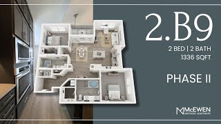 2B9  3354  Phase II  Two Bedroom  Virtual Tour  McEwen Northside Apartments [upl. by Silloh]