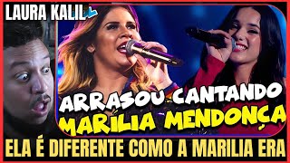 MARILIA MENDONÇA NA VOZ DE LAURA KALIL NO SHADOW BRASIL  VOCAL COACH REACTION [upl. by O'Carroll]