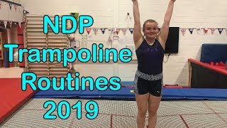 NDP Trampoline Routines 2019  KTGymnasticsFan [upl. by Nilde]