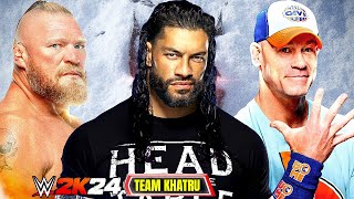 WWE 2K24 Roman Reigns Brock Lesnar John Cena Revenge Tour [upl. by Natsirt]