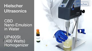 CBD NanoEmulsion  Simple Method to Produce a Perfect NanoEmulsion  400 Watts Sonicator [upl. by Acinnej171]