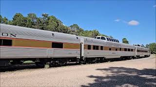 Grand Canyon Railway leaves Grand Canyon VillageAZ 020924 [upl. by Haymo902]