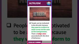 What is Altruism 60 Second Economics [upl. by Anirazc326]