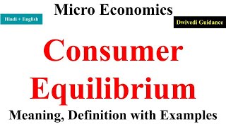 Consumer Equilibrium Consumer equilibrium in case of one commodity micro economies utility [upl. by Anertak]