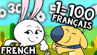 Nombres en Français Chanson Compter jusquà 100 Avec soustitres en 6 langues [upl. by Walli]