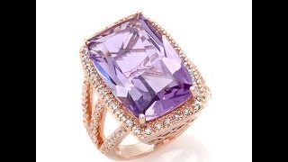 Rarities 1375ct Amethyst and White Topaz Ring [upl. by Idur]