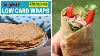 Low Carb Wraps selber machen  So gehts  Low Carb Tortillas perfekt als Snack oder zum Abendessen [upl. by Hayimas]