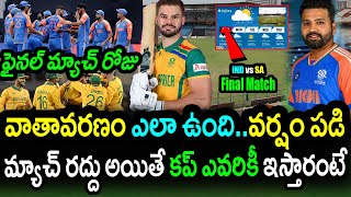 What Happens If Rain Obstructs India amp South Africa FinalRSA vs IND Final Updatest20worldcup2024 [upl. by Erdman]