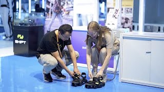 CIIETomorrows world at CIIE stepping into future in robotic shoes [upl. by Braden]