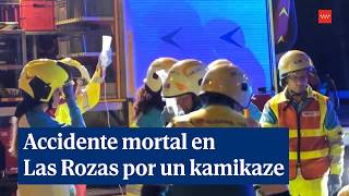 Tres muertos tras chocar un kamikaze con otro vehículo y una moto en la A6 en Las Rozas [upl. by Terena]