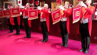 London Fanfare Trumpets  God Save The Queen Gordon Jacob Pt1  7 Piece Fanfare Team [upl. by Ronnie]