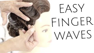 Vintage Finger Wave Tutorial  Learn how to style classic 1920s flapper style vintage waves [upl. by Bonis916]