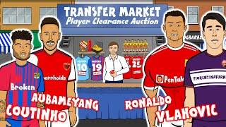 💰Transfer Market💰 Feat Coutinho Ronaldo Aubameyang Vlahovic and Fabrizio Romano [upl. by Marduk3]