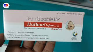 Hallens Infant 1g Suppositories  Glycerine Suppositories  Hallens Infant Suppositories Use Benefit [upl. by Enilamme]