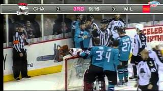 Milwaukee vs Charlotte Line Brawl Nov 29 2014 [upl. by Espy]