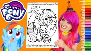 Coloring My Little Pony Halloween Rainbow Dash Coloring Page Prismacolor Pencils  KiMMi THE CLOWN [upl. by Ailefo]