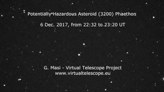 Potentially Hazardous Asteroid 3200 Phaethon 6 Dec 2017 [upl. by Ames]