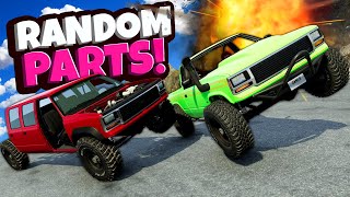 Random Parts Truck VS Upgraded Trucks on a Mountain in BeamNG Drive Mods [upl. by Nolek]