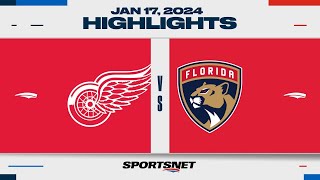 NHL Highlights  Red Wings vs Panthers  January 17 2024 [upl. by Annait304]