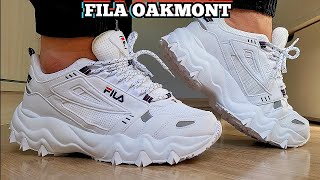 Review Tênis Fila Oakmont Branco  Comprado Na Netshoes  Demonstração No Pé  On Feet [upl. by Tonie]