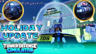 TDS Holiday Update tds cryomancer gamepass tds Frost Blaster gamepass Christmas lobby tds [upl. by Arrio]