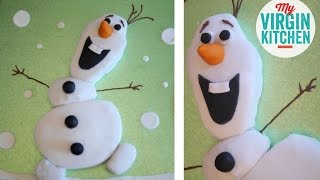 HOW TO MAKE A FROZEN CAKE  HOMEMADE OLAF CAKE RECIPE [upl. by Concettina]