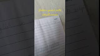 Inkless pencil with inbuilt eraser pencil  eraser unlimited writing no lead no graphite [upl. by Ahsinnod]