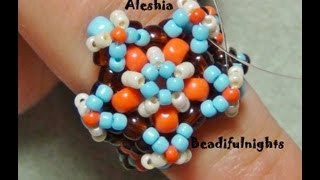 Beaded Cushion Sea Star Ring Tutorial [upl. by Okika205]