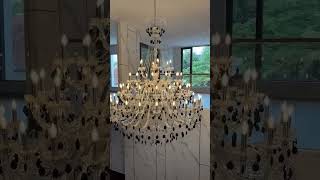 unique amazing golden crystal fanoos light  golden hanging chandeliers  home decor ideas [upl. by Angie]