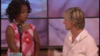 8YearOld Tione Johnson Sings quotRespectquot Ellen DeGeneres [upl. by Adle725]