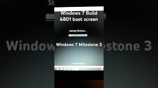 Windows 7 build 6801 boot screen [upl. by Ogirdor]