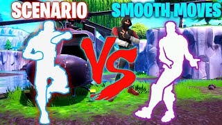 FORTNITE SCENARIO EMOTE VS SMOOTH MOVES EMOTE [upl. by Lessur]