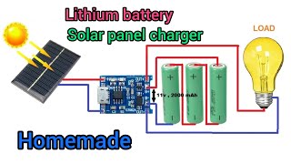 how to make 6v solar panel Lithium Battery charging module solar charge module home mad solar [upl. by Ylera]