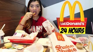 24 HOURS KUMAIN NG MCDONALDS FAST FOOD FOR A DAY CHALLENGE [upl. by Etnaed607]