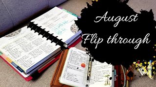 August Flip Through  Plum Paper Planner  Junior Discbound  1 Month Later [upl. by Velvet]