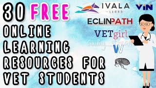 30 FREE Online Resources For Veterinary Students Veterinarians amp Veterinary nurses  Vet Websites [upl. by Joline]