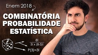 REVISÃO DE MATEMÁTICA ENEM Probabilidade  Análise Combinatória  Estatística [upl. by Annairb206]