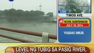 UB Level ng tubig sa Pasig River mataas na [upl. by Odradlig]