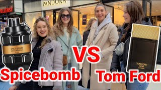 Women React To Spicebomb Extreme amp Tom Ford Noir Extreme  Fragrance Street Battle [upl. by Henghold102]