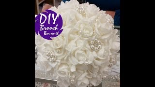 DIY Brooch Bouquet Kit l Easy Inexpensive Bouquet Tutorial l Wedding Crafts I JAMIE [upl. by Anaira]